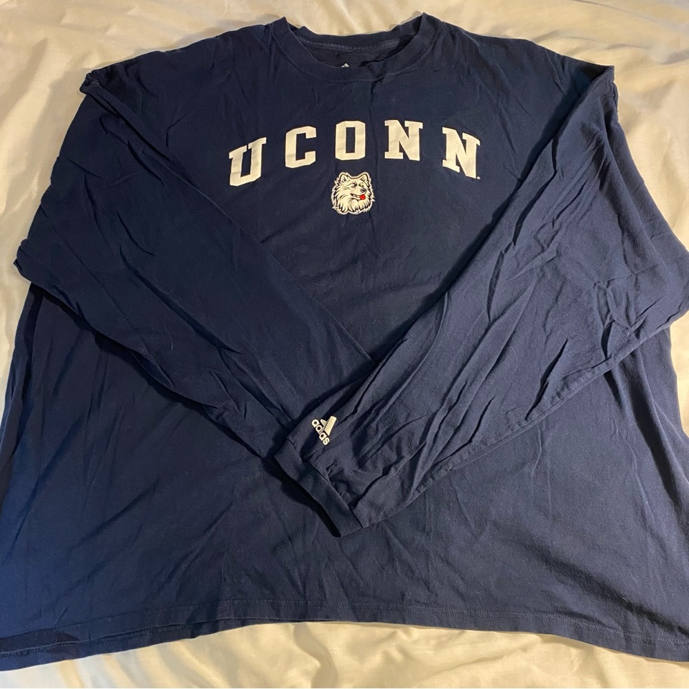 University of Connecticut UConn Huskies LS Tshirt Men’s 4XL Adidas Navy